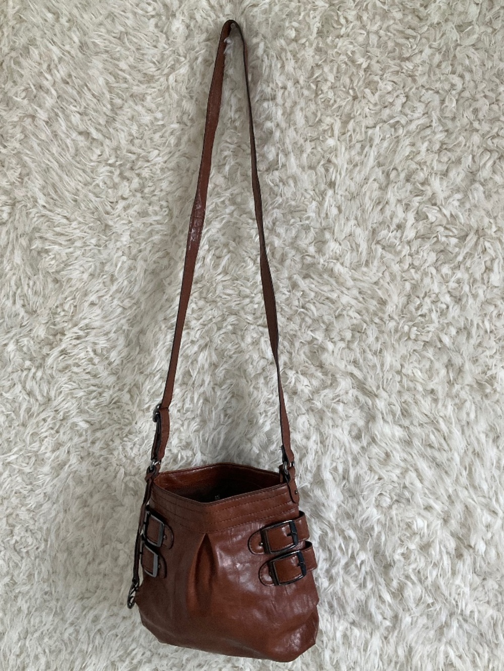 STYLE & CO DANNII WHISKEY BROWN SATCHEL CROSSBODY PURSE!